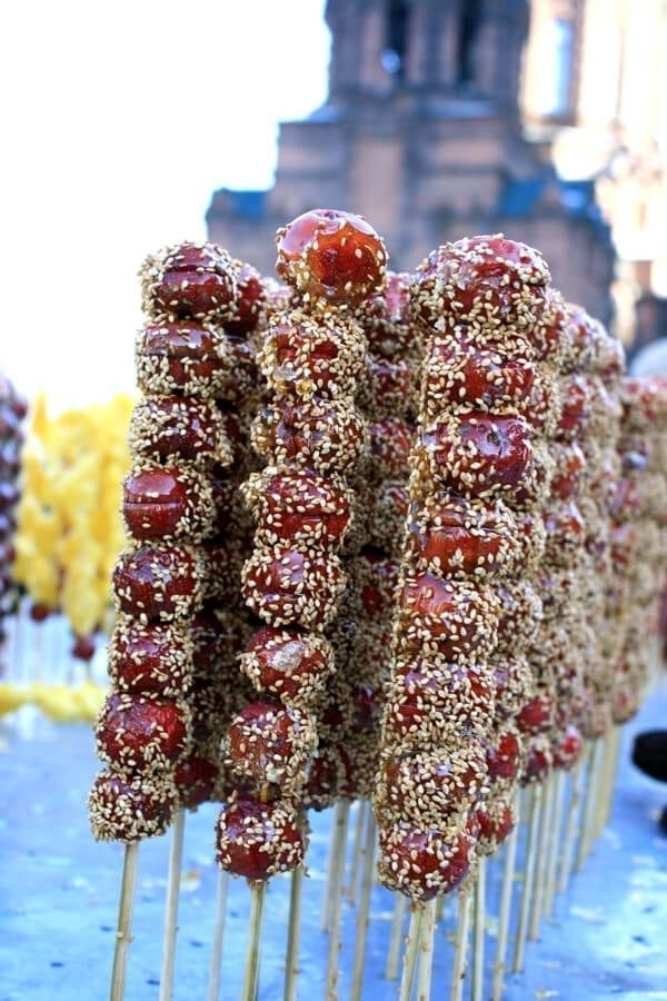 candied-fruit-sesame - Harbin Ice Festival and Freezing our Butts Off! by thewoksoflife.com