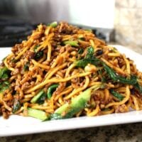 Kaitlin's Special Noodles (Ground Pork Lo Mein), by thewoksoflife.com