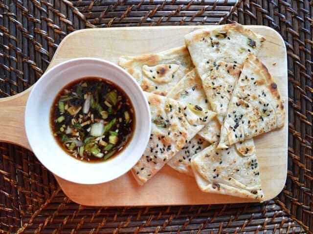Cong You Bing Scallion Pancakes with Dipping Sauce