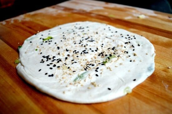 Cong You Bing Scallion Pancakes with Dipping Sauce, by thewoksofife.com