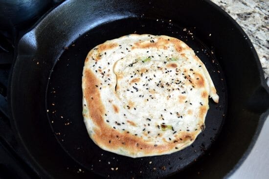 Cong You Bing Scallion Pancakes with Dipping Sauce, by thewoksofife.com