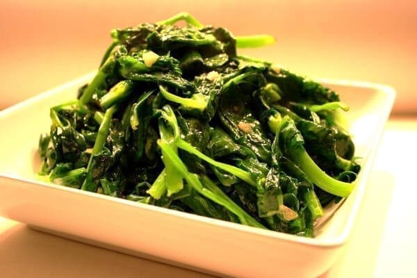 Stir-Fried Snow Pea Leaves with Garlic