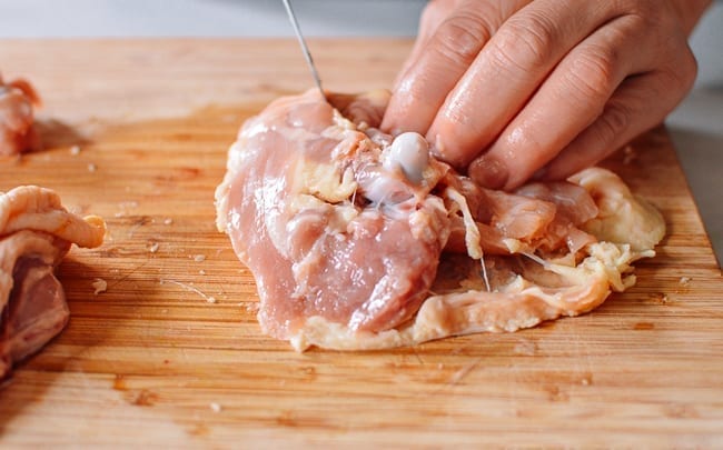 How to De-bone a Chicken Thigh, thewoksoflife.com