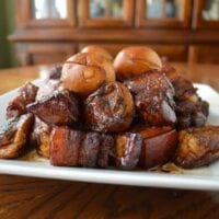 Red Cooked Pork (Hong Shao Rou) by thewoksoflife.com