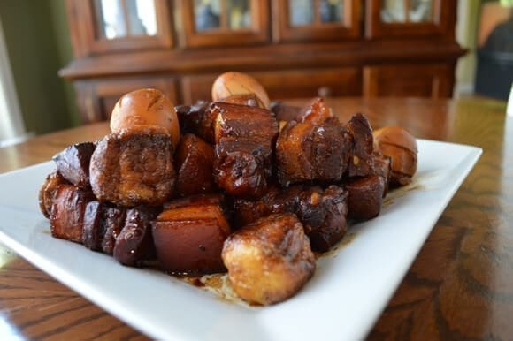 Red Cooked Pork (Hong Shao Rou) by thewoksoflife.com