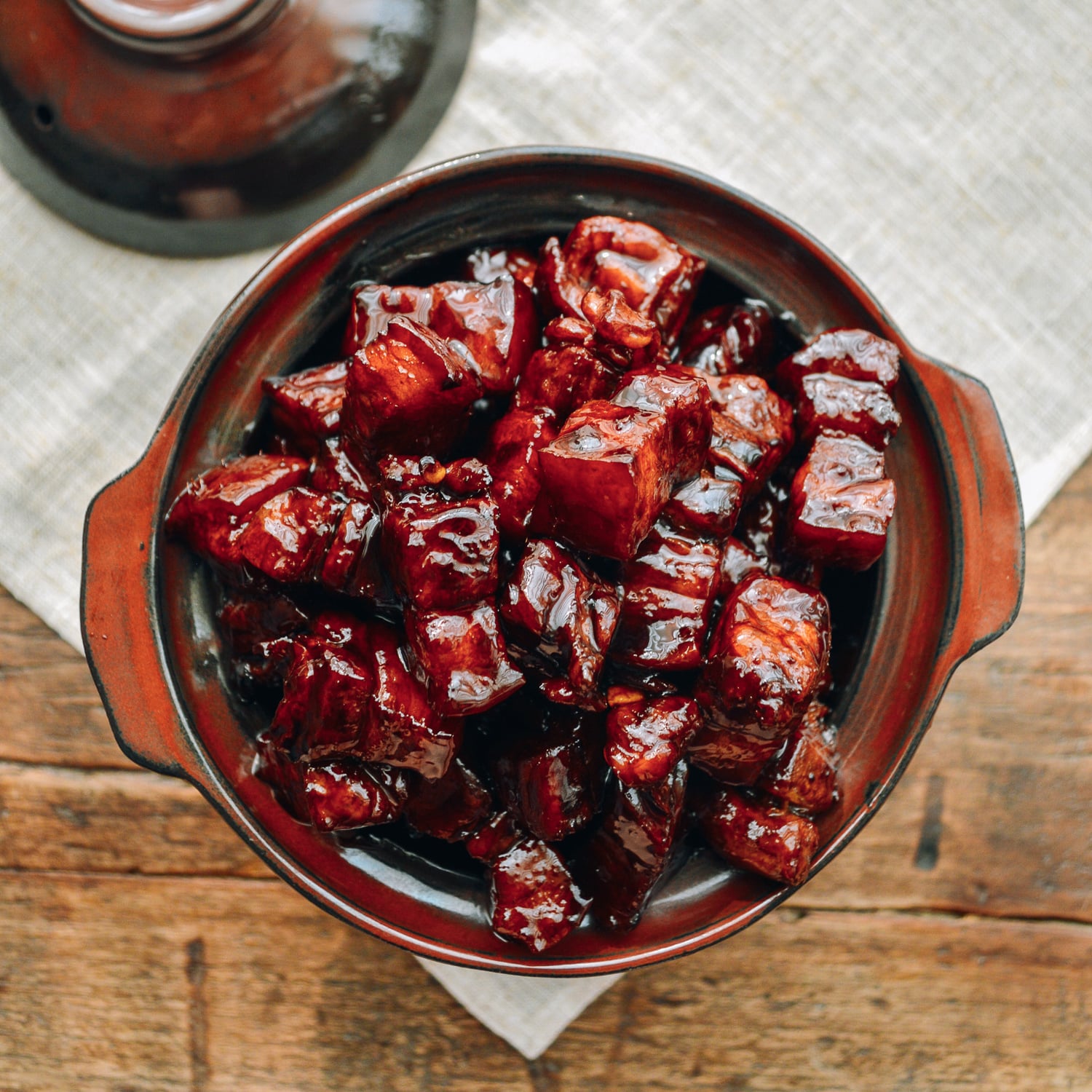 Shanghai-Style Braised Pork Belly (Hong Shao Rou), by thewoksoflife.com