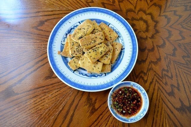 Pan-Fried Tofu with Soy Dipping Sauce