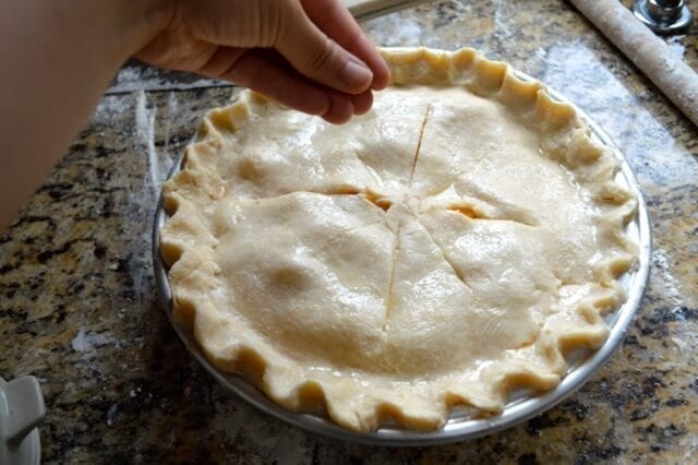 Peach Pie Recipe, by thewoksoflife.com