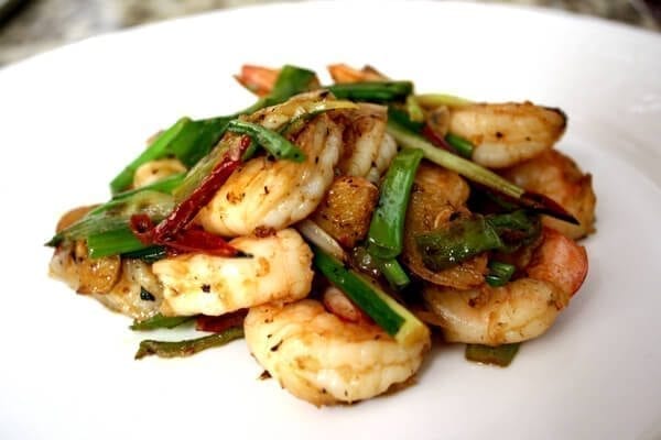 Easy Scallion and Ginger Shrimp Stir Fry