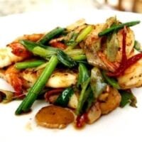 Scallion ginger shrimp