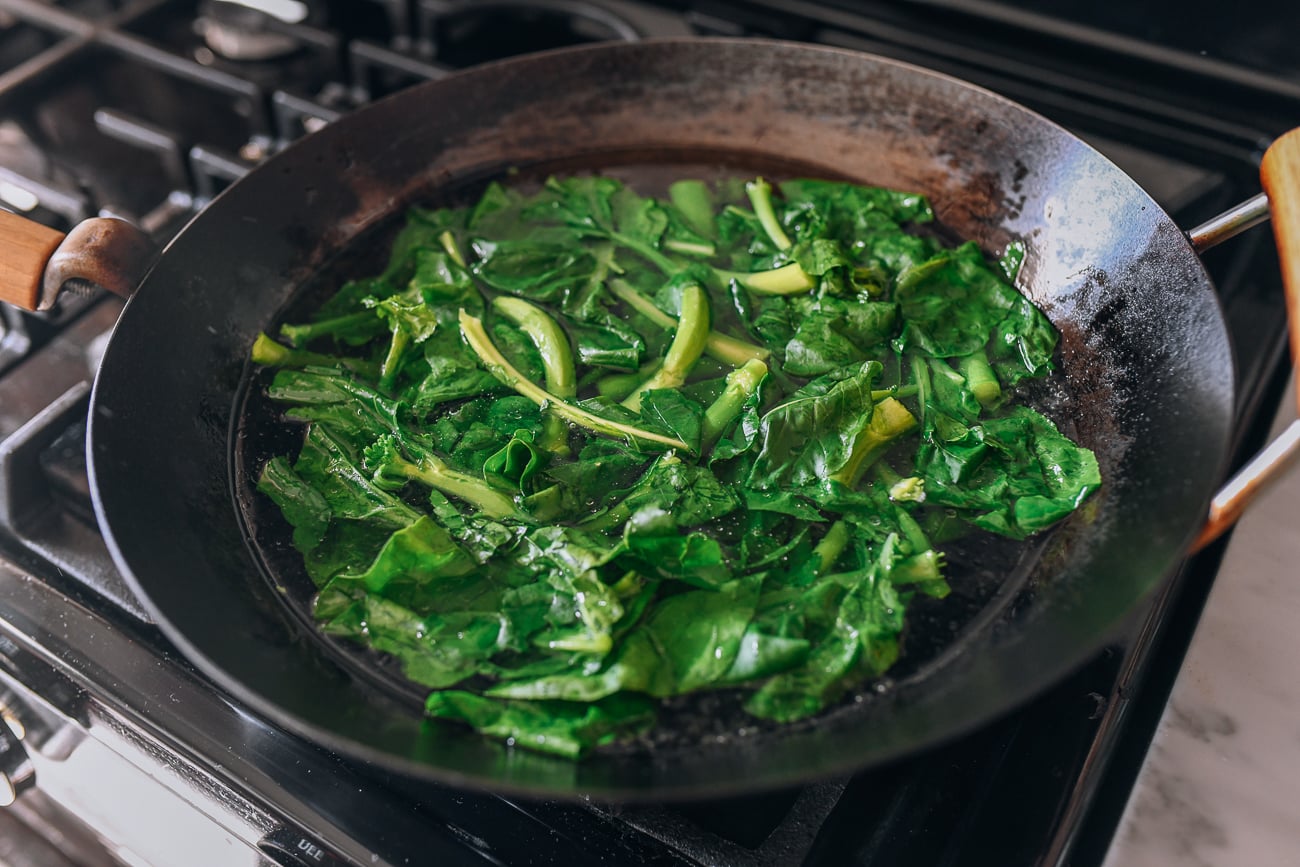 Blanching Chinese Broccoli