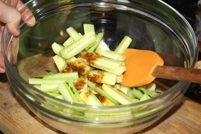 Quick Cucumber Salad with Asian Dressing