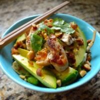 Thai salad with peanut and lime