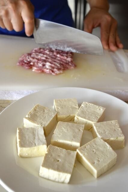 Hakka Style Chinese Stuffed Tofu by thewoksoflife.com