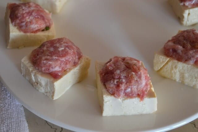 Hakka Style Chinese Stuffed Tofu by thewoksoflife.com