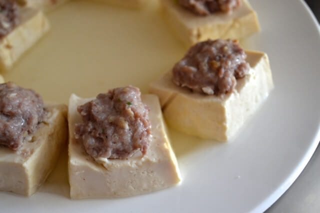 Hakka Style Chinese Stuffed Tofu by thewoksoflife.com