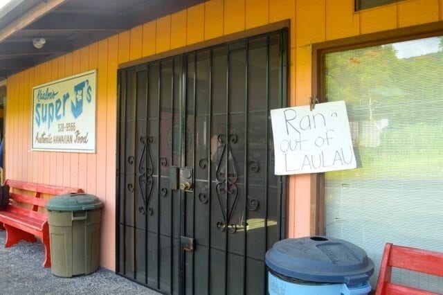 They Ran Out of Lau Lau