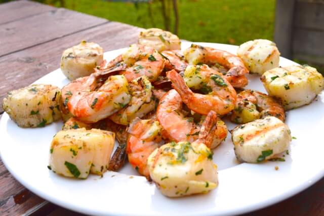 Herbed Citrus Grilled Shrimp and Scallops