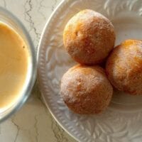 homemade mini pumpkin muffins with coffee