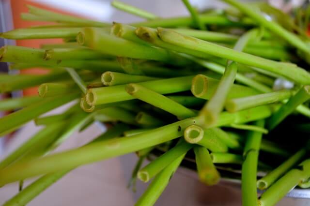Stir Fried Water Spinach with Fermented Tofu, by thewoksoflife.com