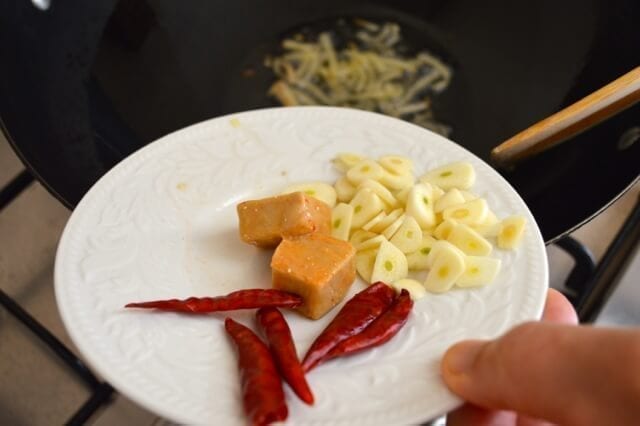 Stir Fried Water Spinach with Fermented Tofu, by thewoksoflife.com