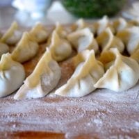 dumplings lined up
