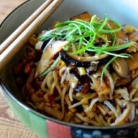 Easy Mushroom Noodle Stir fry, by thewoksoflife.com
