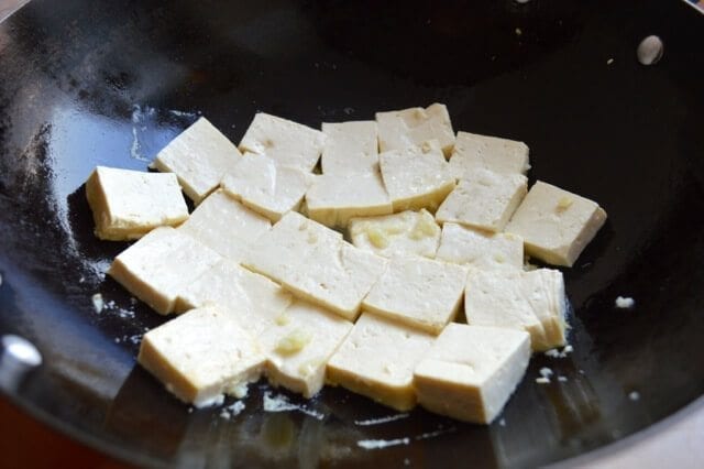 Quick and Easy Braised Tofu (Hongshao Dofu) by thewoksoflife.com