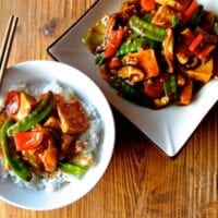 Quick and Easy Braised Tofu (Hongshao Dofu), by thewoksoflife.com