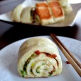 Bacon and scallion hua juan