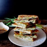 Stack of scallion pancakes