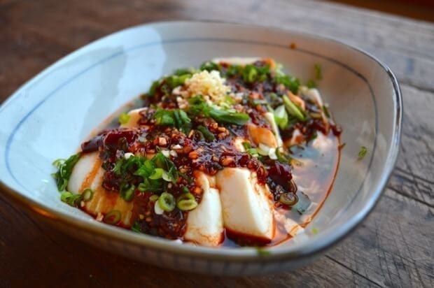 Spicy Cold Tofu (Liangban Dofu) - A 5 Minute Recipe, by thewoksoflife.com