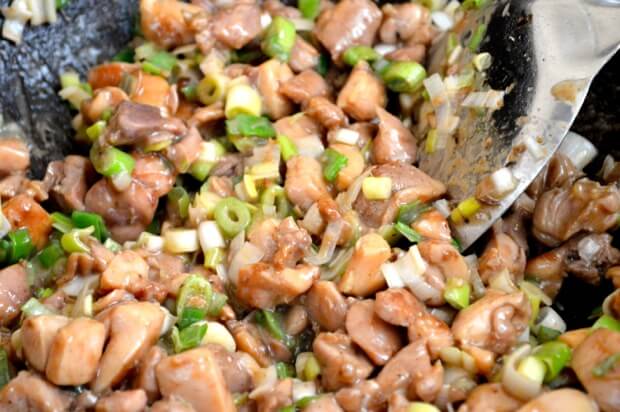 Dim Sum Sticky Rice Lotus Leaf Wraps (Lo Mai Gai), by thewoksoflife.com