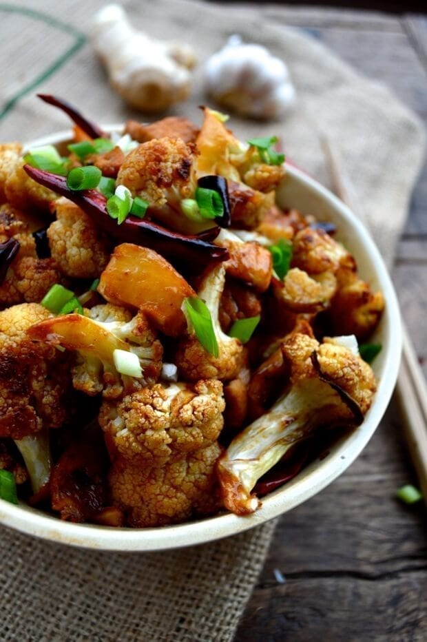 Easy Roasted Cauliflower Stir-Fry, by thewoksoflife.com