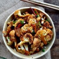 Roasted cauliflower stir-fry
