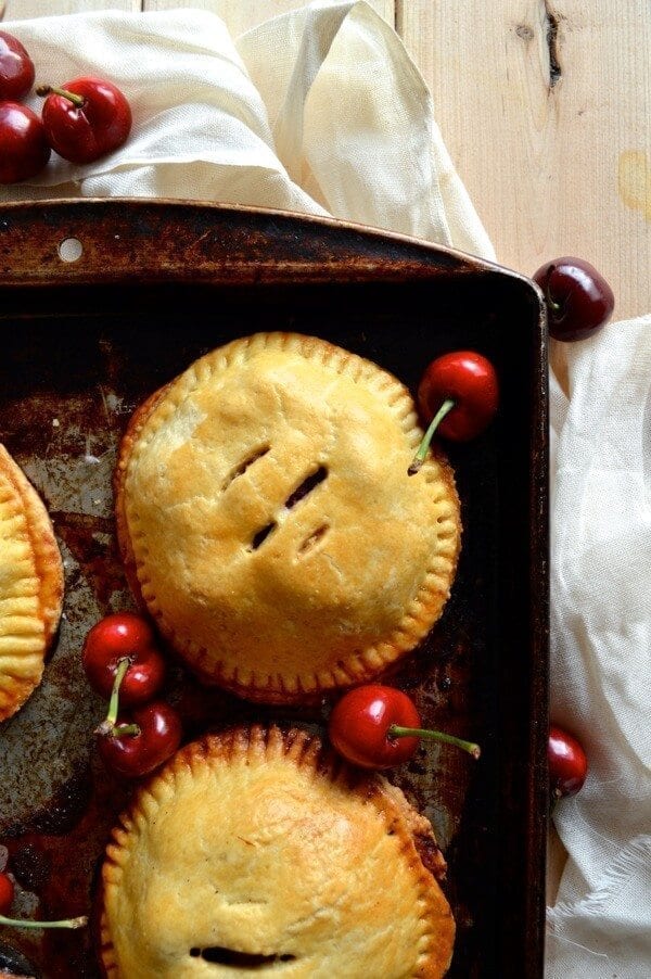 Sweet Cherry Hand Pies by thewoksoflife.com 