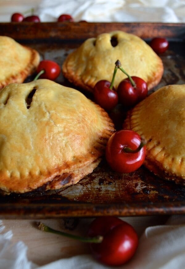 Sweet Cherry Hand Pies by thewoksoflife.com 