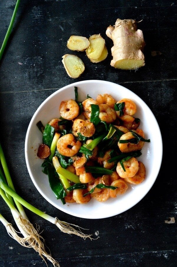 Scallion Ginger Shrimp Recipe (Redux!), by thewoksoflife.com