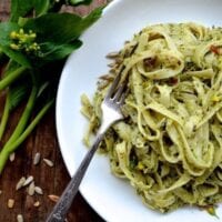 Choy Sum Pesto Pasta