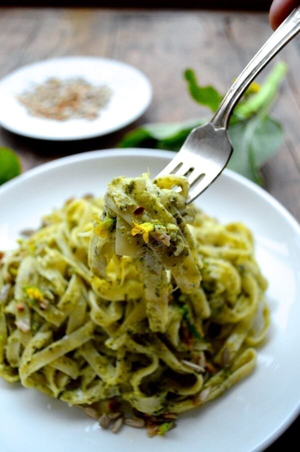 creamy-choy-sum-pasta