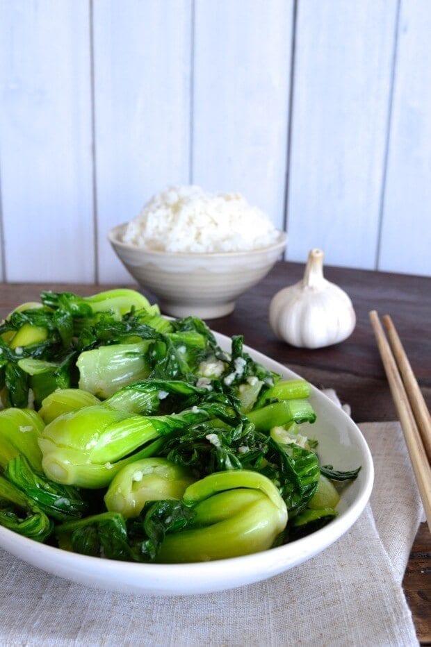 Garlic Baby Bok Choy Stir Fry by thewoksoflife.com