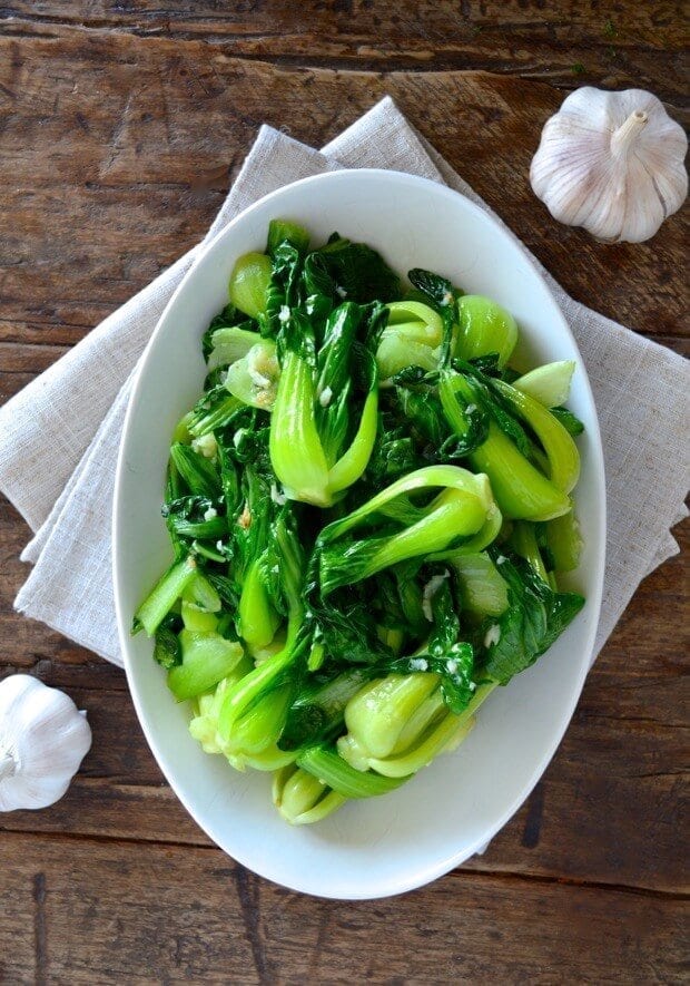 Garlic Baby Bok Choy Stir Fry by thewoksoflife.com