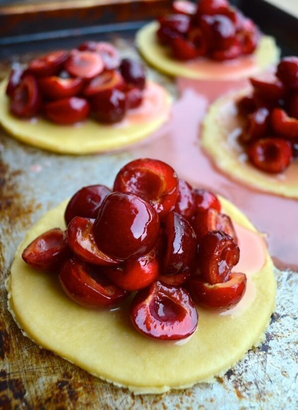 Sweet Cherry Hand Pies by thewoksoflife.com 