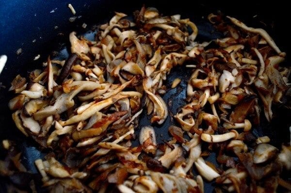 Roast Chicken on Wild Mushroom Sticky Rice "Risotto" by thewoksoflife.com