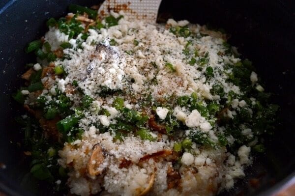 Roast Chicken on Wild Mushroom Sticky Rice "Risotto" by thewoksoflife.com