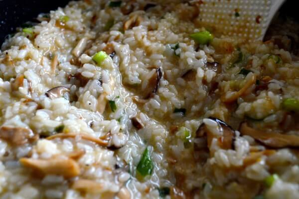 Roast Chicken on Wild Mushroom Sticky Rice "Risotto" by thewoksoflife.com