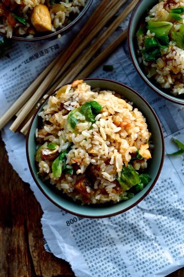 Cantonese Chicken and Salted Fish Fried Rice by thewoksoflife.com