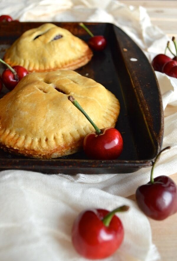Sweet Cherry Hand Pies by thewoksoflife.com 