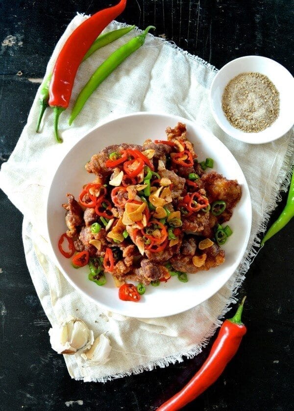 Crispy Cantonese Salt and Pepper Pork Chops by thewoksoflife.com