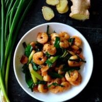 Ginger scallion shrimp